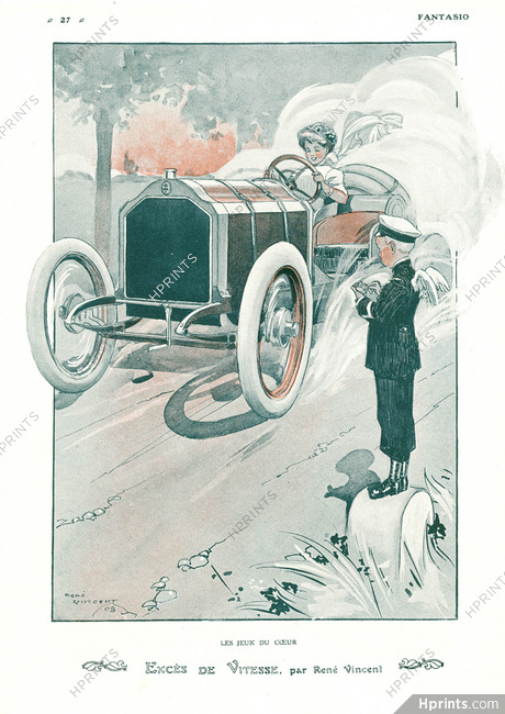 René Vincent 1908 Les Jeux du Coeur, ''Excès de vitesse'' Driver