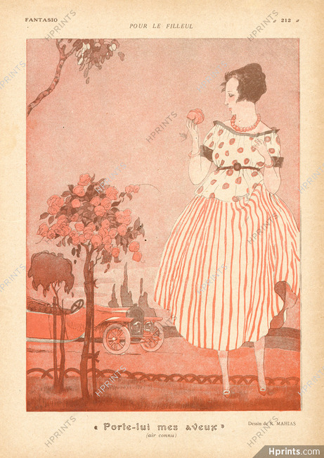 Robert Mahias 1917 ''Porte-lui mes aveux'' Elegant Parisienne
