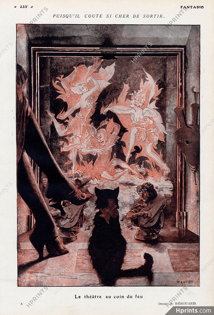 Chéri Hérouard 1919 "Le Théatre au coin du Feu" Dancers in the Hearth, Cat