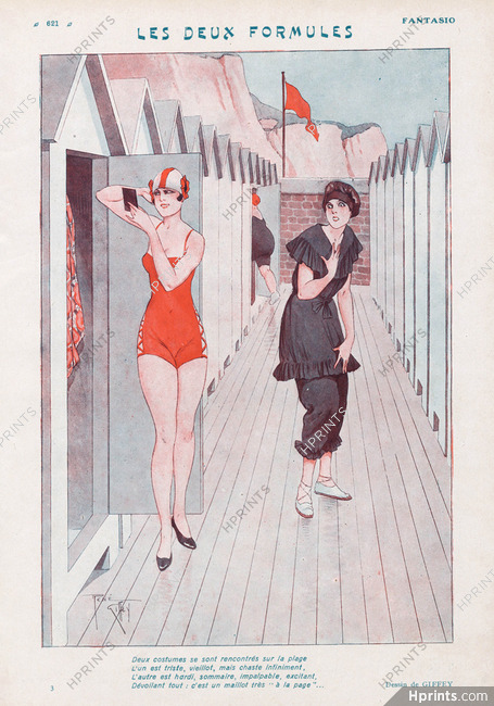 René Giffey 1926 "Les Deux Costumes de Bain", Bathing Beauty