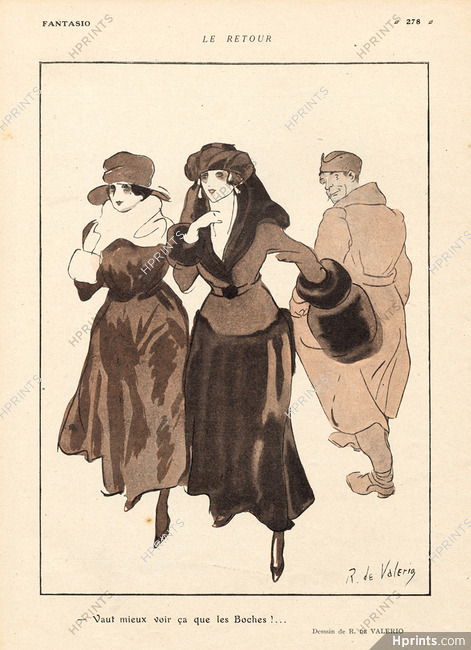 Roger De Valerio 1918 "Le Retour", Elegant Parisienne
