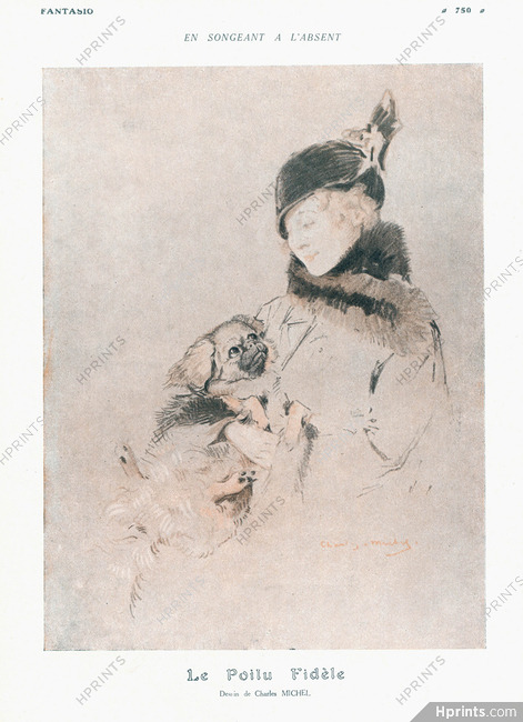 Le Poilu Fidèle, 1916 - Charles Michel Pekingese Dog