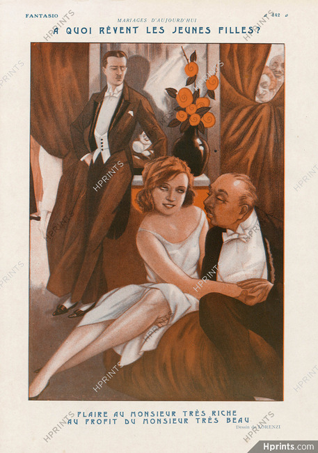 Fabius Lorenzi 1923 Mariages d'Aujourd'hui, Courtisane