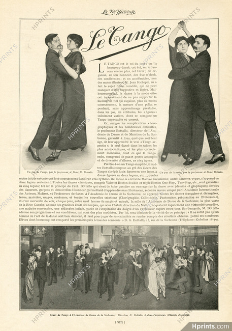 Le Tango Argentin 1912 "un pas de tango et un pas de Maxixe" par le Professeur B. Bottallo & Mrs Bottallo