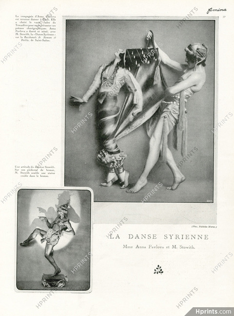 Anna Pavlova & M. Stowith 1921 "La Danse Syrienne"