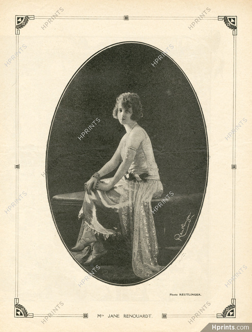 Jane Renouardt 1917 Portrait, Photo Reutlinger (Studio)