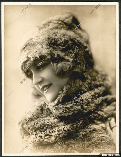 Geneviève Félix 1920s Original Photo, Portrait, Autograph