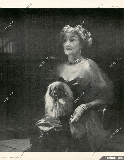 Mrs Charlton Henry 1950 Photo Toni Frissel, Pekingese Dog