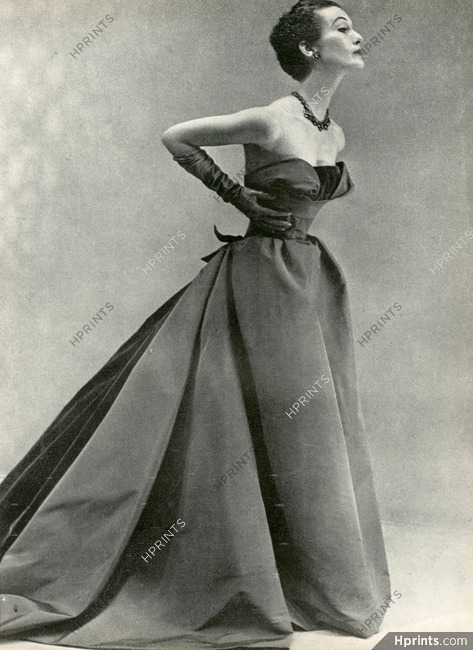 Christian Dior 1951 Evening Gown, Photo Louise Dahl-Wolfe