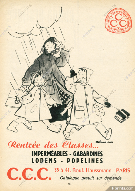 C.C.C. (Raincoat) 1952 M. Rousseau