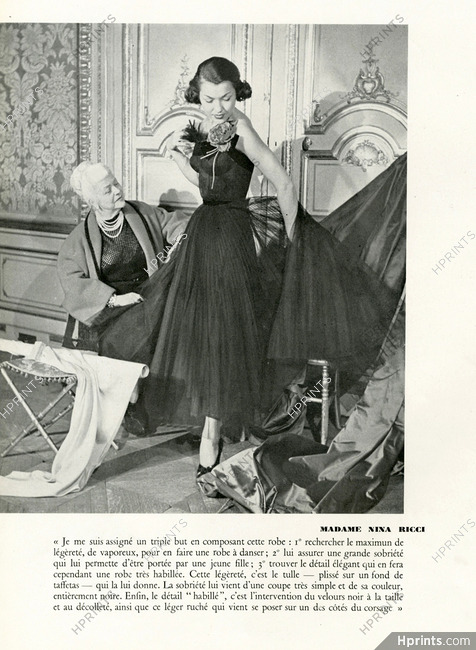 Madame Nina Ricci 1949 Fitting, portrait