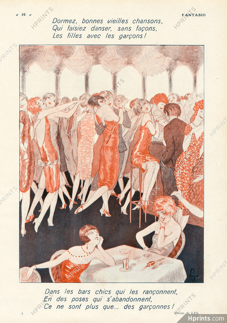 Lys 1925 Garçonnes, Bars chics, Flapper