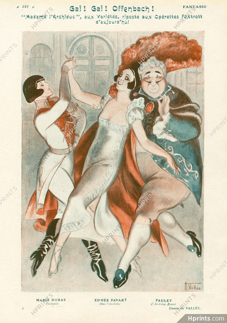 Armand Vallee 1924 Offenbach Opérette, Fox Trot Dance, Marie Dubas, Edmée Favart, Pauley