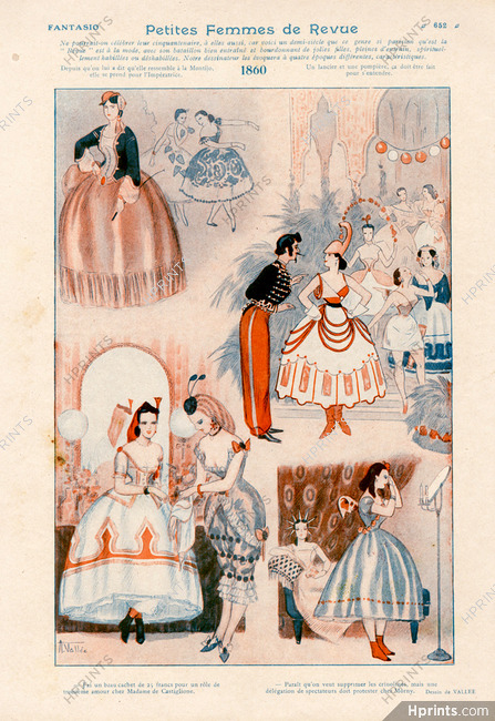 Armand Vallée 1924 "Petites Femmes de Revue 1860" Chorus Girl