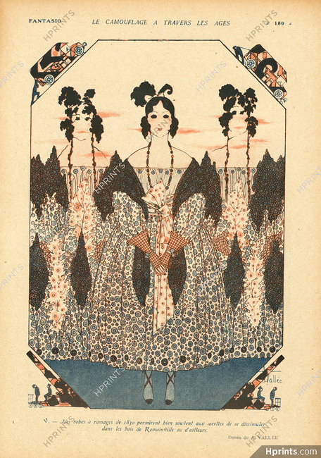 Armand Vallée 1918 ''Le camouflage à travers les âges'' Flowered dresses, Lorettes, Courtesans