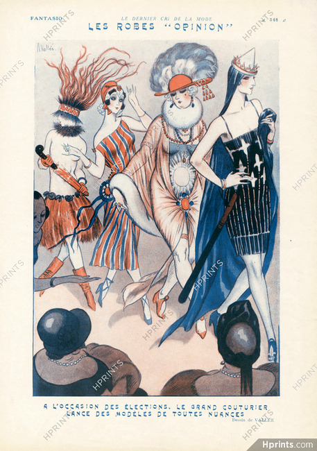 Les Robes "Opinion", 1924 - Armand Vallée Fashion Show, Fashion Satire