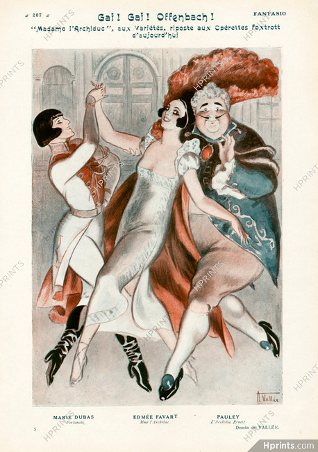Armand Vallee 1924 Offenbach Opérette, Fox Trot Dance, Marie Dubas, Edmée Favart, Pauley