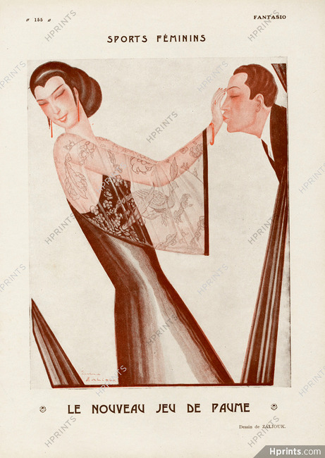 Le Nouveau Jeu de Paume, 1922 - Sacha Zaliouk Hand Kiss, Evening Gown