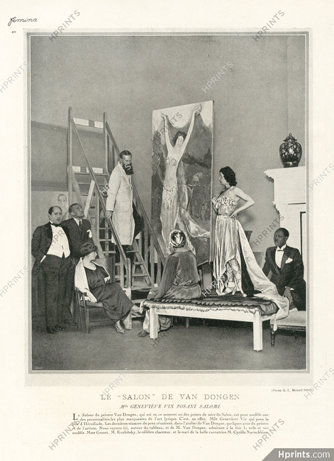 Kees Van Dongen Studio 1923, Geneviève Vix, Salomé, Photo Manuel Frères