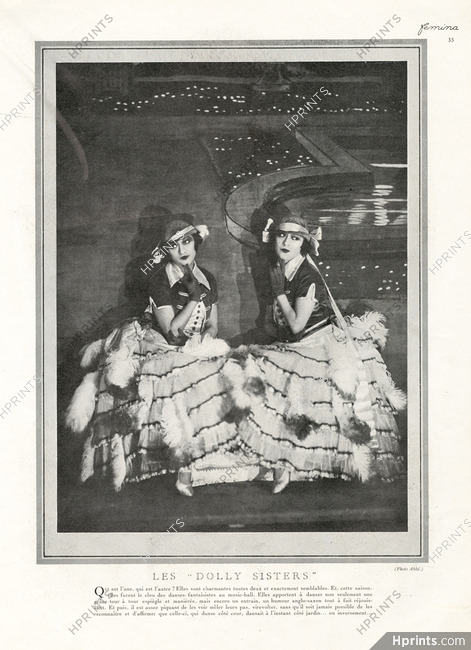 Dolly Sisters 1923 Chorus Girl, Theatre Costume