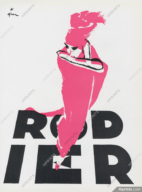 Rodier (Fabric) 1961 René gruau (misaligned version)