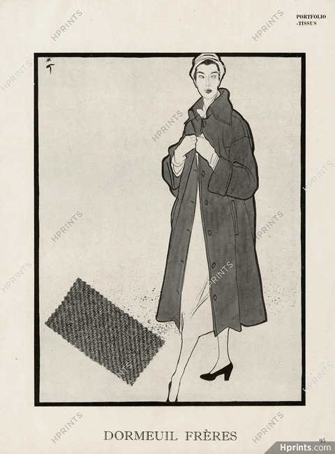 Dormeuil Frères 1948 Coat, René Gruau
