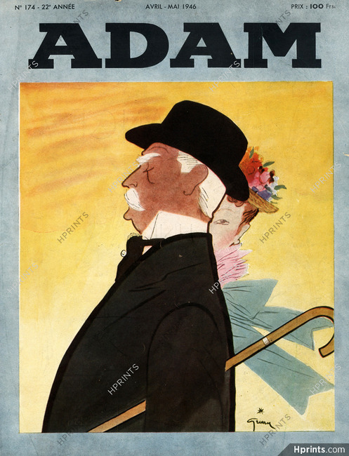 René Gruau 1946 Adam Cover, Men's Clothing