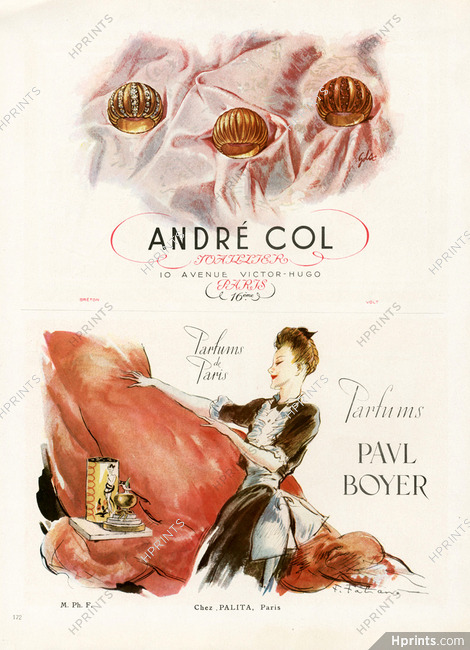 Paul Boyer (Perfumes) & André Col (Rings) 1945 Fabien Fabiano