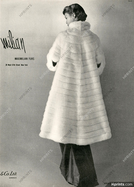 Maximilian 1948 Fur Coat White Mink