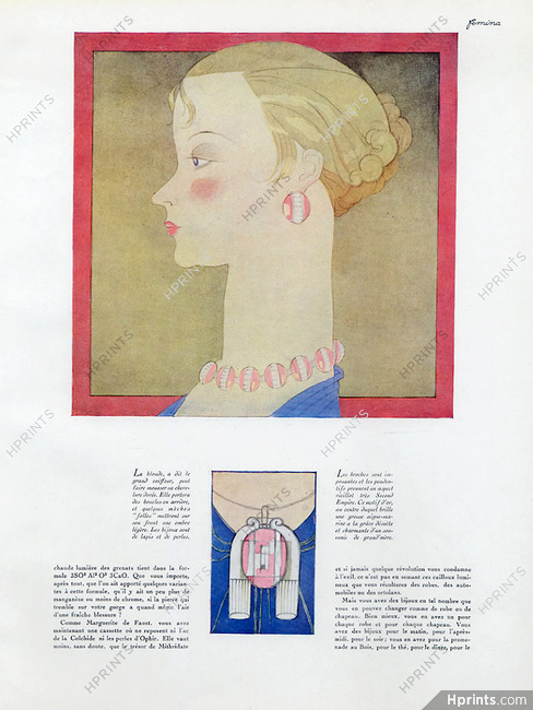 Charles Martin 1927 "Coiffures nouvelles et Parures à la mode" Jewels Art Deco