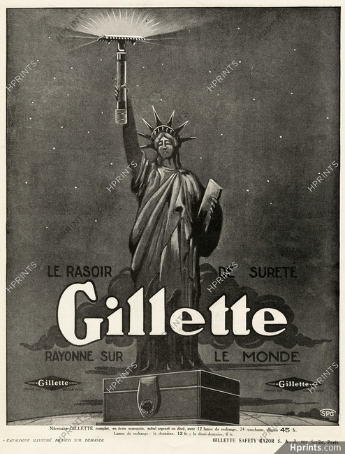 Gillette 1920 Statue Of Liberty