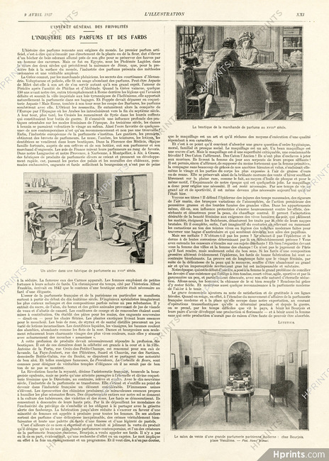 Industrie des Parfums et des Fards, 1927 - Bourjois Document, Texte par Lutetius