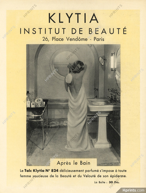 Klytia - Institut De Beauté 1934 "Après le Bain" Bathroom