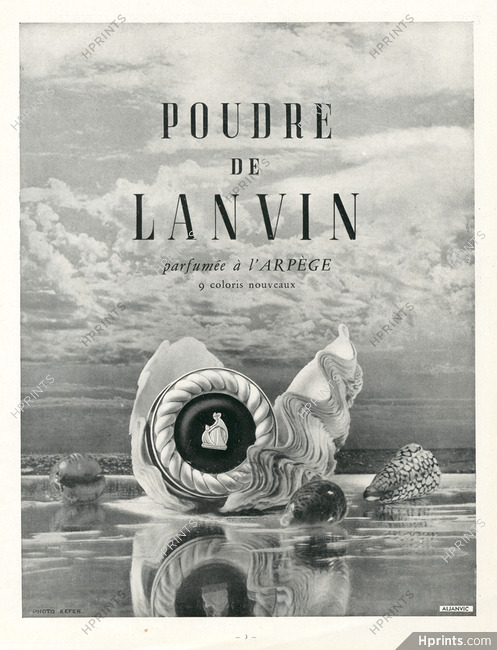 Lanvin (Cosmetics) 1948 Poudre parfumée à l'Arpège, Photo Kefer