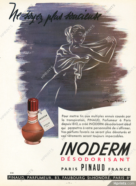 Pinaud (Cosmetics) 1949 Inoderm, Boutillier