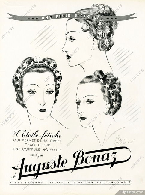Auguste Bonaz (Combs) 1935 Hair Comb Star idol, Pierre Herault