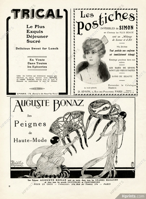 Auguste Bonaz (Combs) & Simon (Wig) 1919 Marcel Fromenti