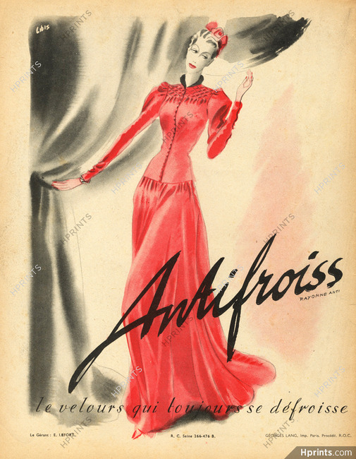 Libis 1938 Antifroiss, Velours Fabric