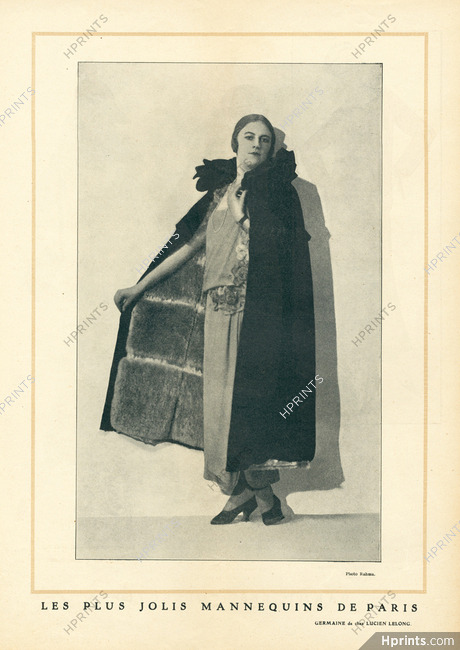 Lucien Lelong 1924 "The Most Beautiful Mannequins of Paris" Germaine Fashion Model, Photo Rahma