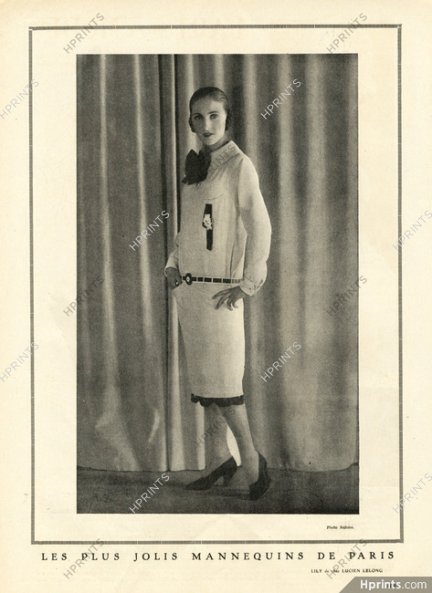 Lucien Lelong 1925 "The Most Beautiful Mannequins of Paris" Lily Fashion Model, Photo Rahma