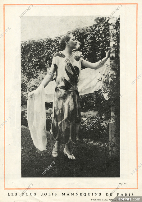 Maria Magdalena 1924 "The Most Beautiful Mannequins of Paris" Lucette Fashion Model, Photo Rahma