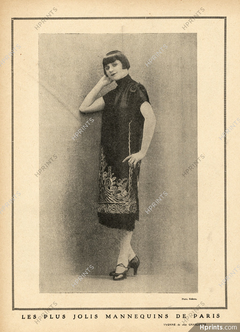 Charlotte (Couture) 1925 "The Most Beautiful Mannequins of Paris" Yvonne Fashion Model, Photo Rahma