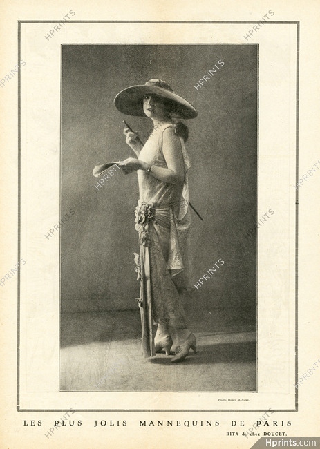 Doucet 1923 "The Most Beautiful Mannequins of Paris" Rita Fashion Model, Photo Henri Manuel