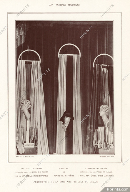 Pierre Imans (Wax Mannequins) 1929 Marthe Rivière (Hat), Emile (Hairstyle)