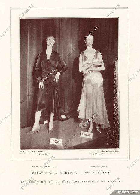 Pierre Imans (Wax Mannequins) 1929 Chéruit, Dinner Dress, Evening Gown