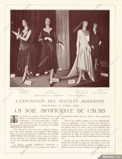 Pierre Imans (Wax Mannequins) 1929 Chéruit (Madame Wormser), Dinner Dress, Dentelles De Calais