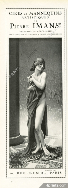 Pierre Imans (Cires et Mannequins Artistiques) 1924 Statuaire, Céroplaste