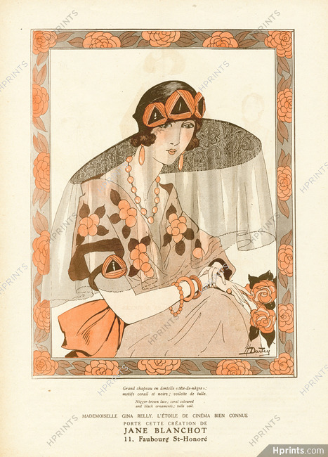 Jane Blanchot 1923 Nigger-brown lace, Gina Relly, Dartey