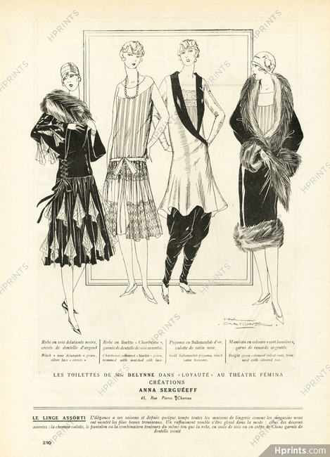 Anna Sergueeff 1926 Mlle Delynne "Loyauté", Theatre Costume, Paul Scavone