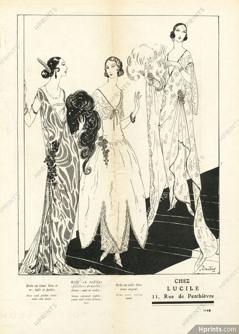 Lucile 1922 Evening Gown, Dartey